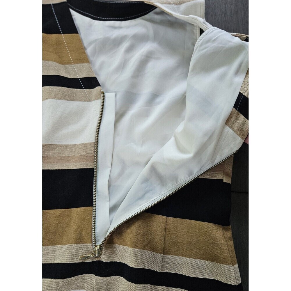 Banana Republic Stripe Bodycon Pencil Dress Classic Sleeveless Career Size 8 - Picture 9 of 11